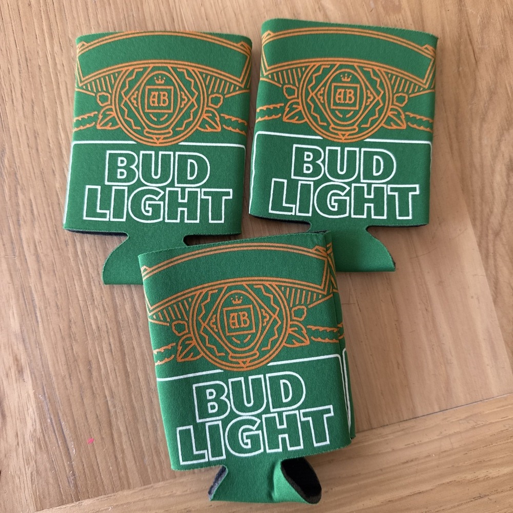 Bud Light Anheuser-Busch Beer Koozie Green New